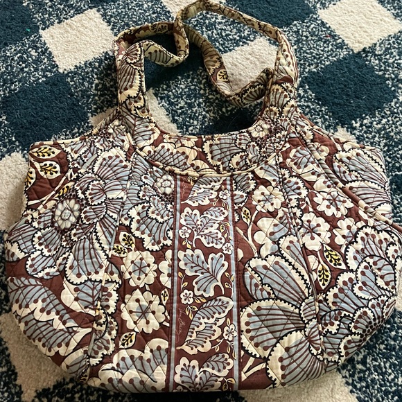 Vera Bradley Slate Blooms medium tote purse hobo - Picture 1 of 6